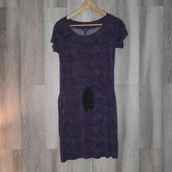 Daisy Fuentes Purple Pink Romper Shorts Tie‎ Waist Short Sleeve Womens Size XS - Picture 1 of 6